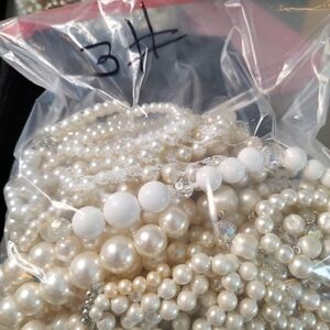 Classic White Faux Pearl Necklace Set